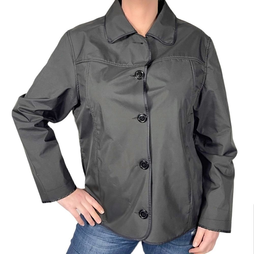 Andrea Mcgrim Black Button Down Jacket